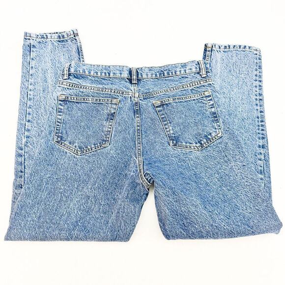 Zara Acid Wash Button Fly Straight Leg Denim Jeans Size 31 - Picture 5 of 8